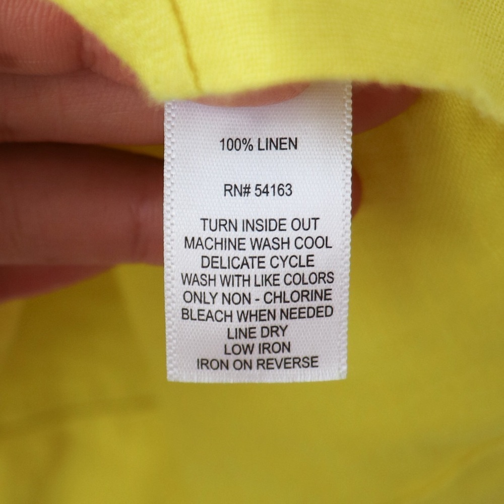 NWT Kensie 100% Linen Puff Sleeve Button Top XL - Picture 10 of 11